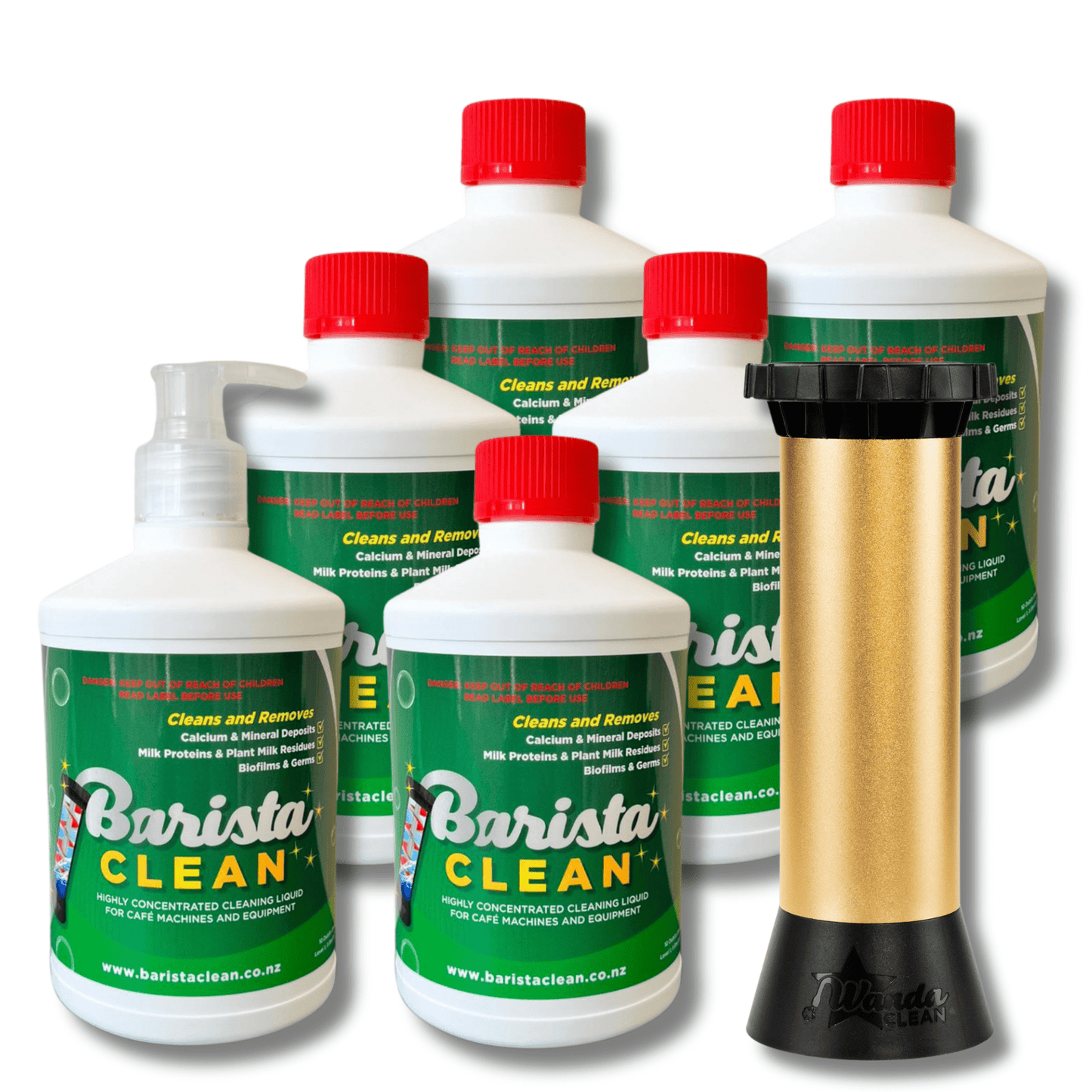 6 Cleaners x 480 ml + Brush